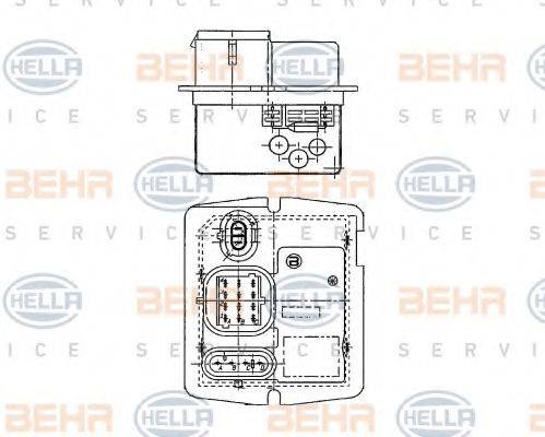 BEHR HELLA SERVICE 9XX009122041 Опір, вентилятор салону