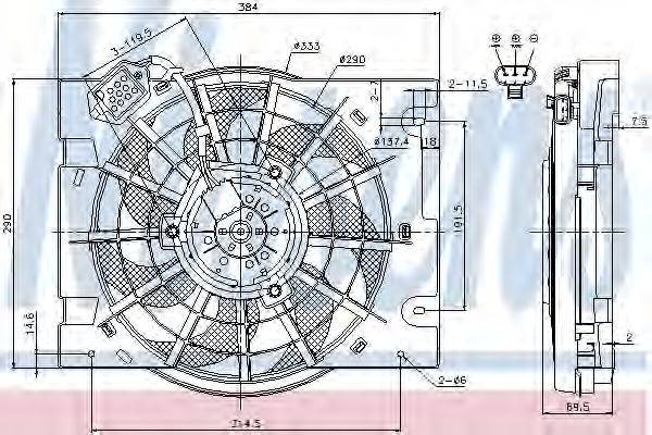 Вентилятор радіатора NISSENS 85186