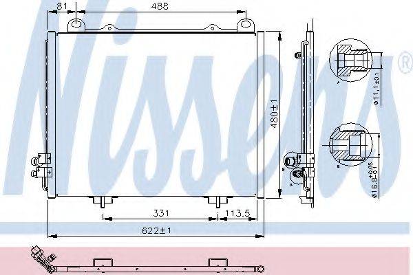 Конденсер кондиціонера NISSENS 94285