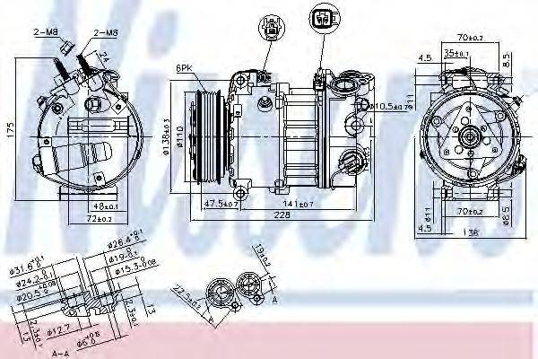 Компресор кондиціонера NISSENS 890124