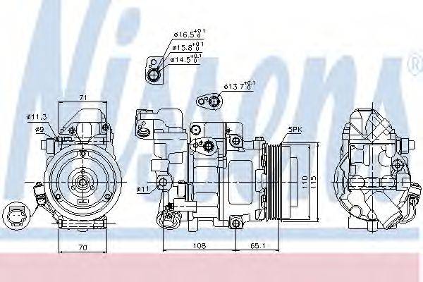 Компресор кондиціонера NISSENS 89051