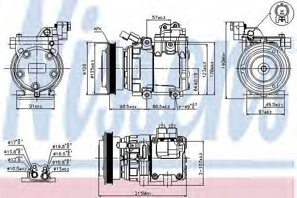 Компресор, кондиціонер NISSENS 89082