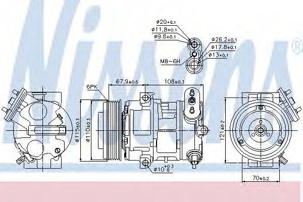 Компресор, кондиціонер NISSENS 89126