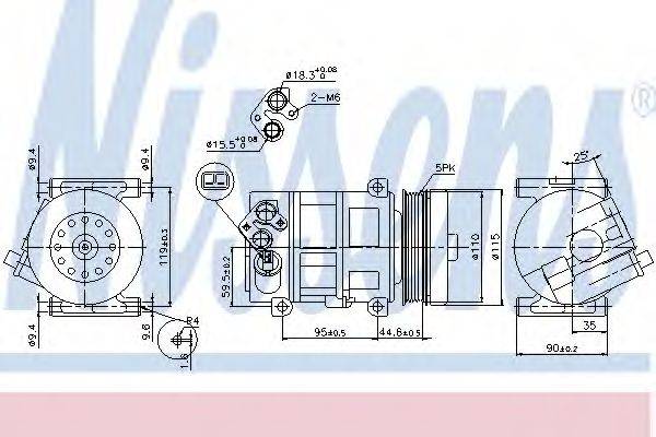 Компресор кондиціонера NISSENS 89202