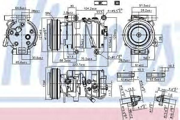 Компресор кондиціонера NISSENS 89351