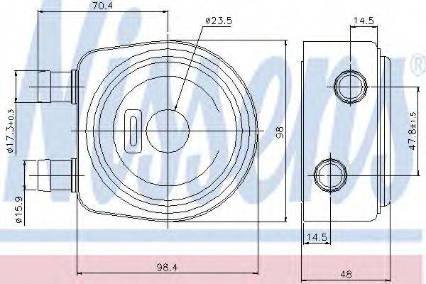 Радіатор охолодження оливи NISSENS 90697