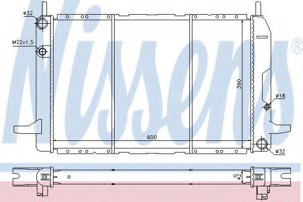 Радіатор системи охолодження NISSENS 62213