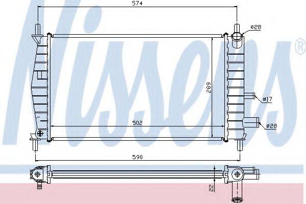 Радіатор охолоджування NISSENS 62085A