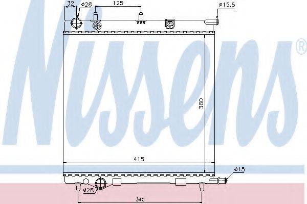 Радіатор системи охолодження NISSENS 61284