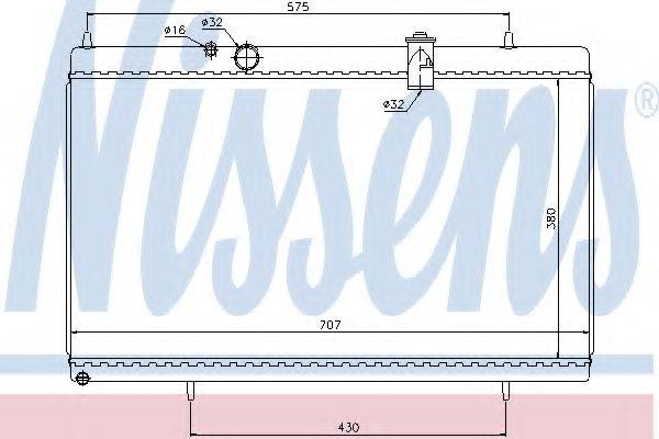 Радіатор системи охолодження NISSENS 61271