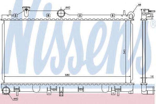Радіатор системи охолодження NISSENS 67723