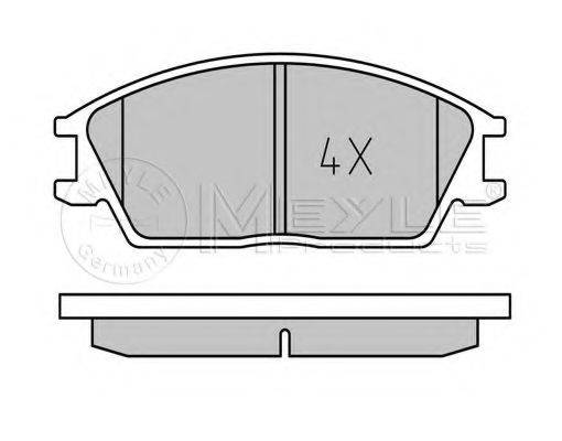Комплект гальмівних колодок, дискове гальмо MEYLE 025 210 1214
