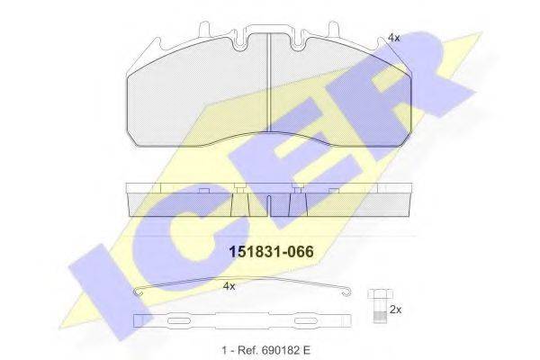 Гальмівні колодки дискові ICER 151831-066