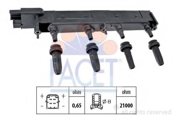 Котушка запалення Citroen C5Jumpy Peugeot 206307407 1.82.0 99- (9.6308) Facet FACET 9.6308