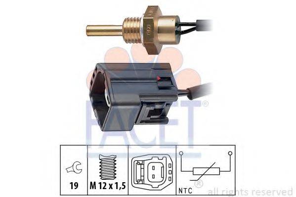 Датчик температури Volvo C70, S40, S60, S70, S80, V40, V70 (95-07) 1.6-2.4i (73304) Facet FACET 7.3304