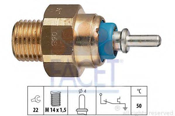 Датчик вмикання вентилятора Mercedes Benz W124201T1T2 M102OM602603 (77-) (7.4070) Facet FACET 7.4070