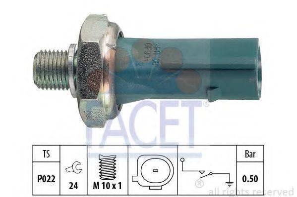 Датчик тиску оливи Audi A4A6 Skoda FabiaRapid VW CaddyGolfPassatTouran 1.2-4.2 03- (7.0196) Facet FACET 7.0196