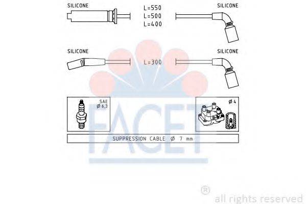 FACET 49731 Комплект дротів запалення