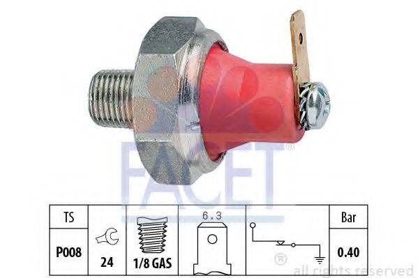 Датчик тиску оливи Mutsubishi CarismaColtGalantL200LancerPajero 1.6-2.5 91-15 (7.0094) Facet FACET 7.0094