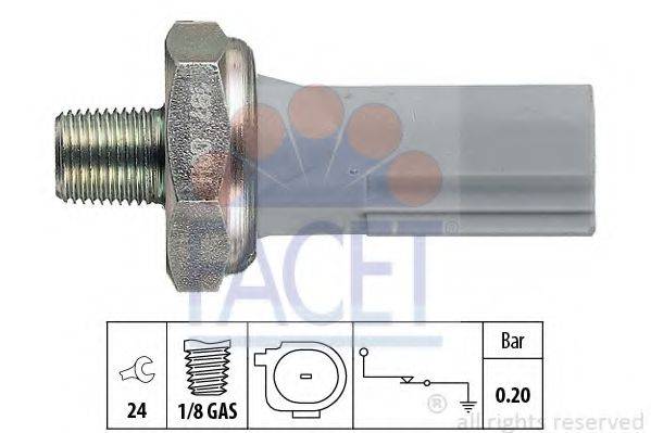 Датчик тиску оливи (0,2bar1 конт.сірий) Lancer 08-ASXOutlander 06-Smart 07- (7.0187) Facet FACET 7.0187