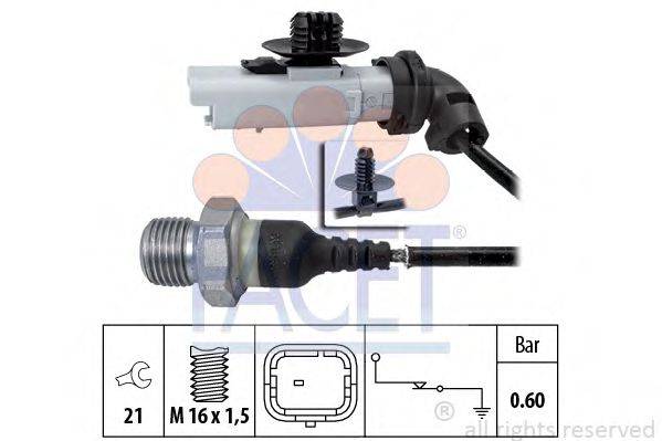 Датчик тиску оливи (0,5bar1 конт.сірий) BerlingoPartnerC4308 09- 1.6HDi (7.0199) Facet FACET 7.0199