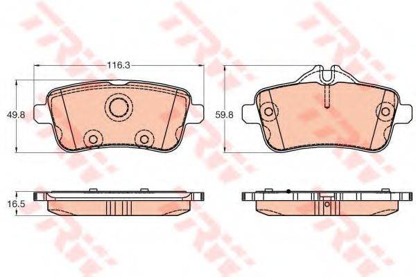 Комплект гальмівних колодок TRW GDB1947