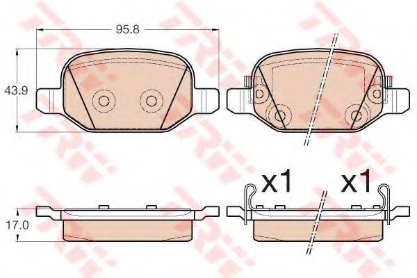 Комплект гальмівних колодок, дискове гальмо