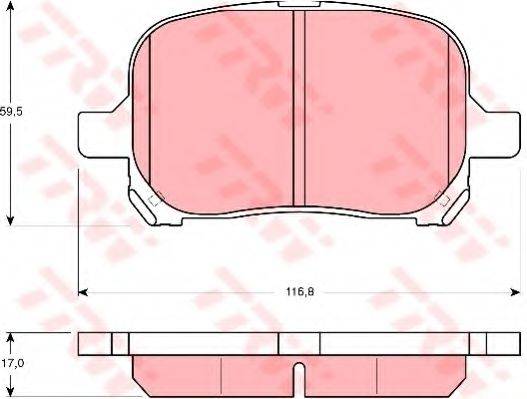 Комплект гальмівних колодок з 4 шт. дисків TRW GDB3152