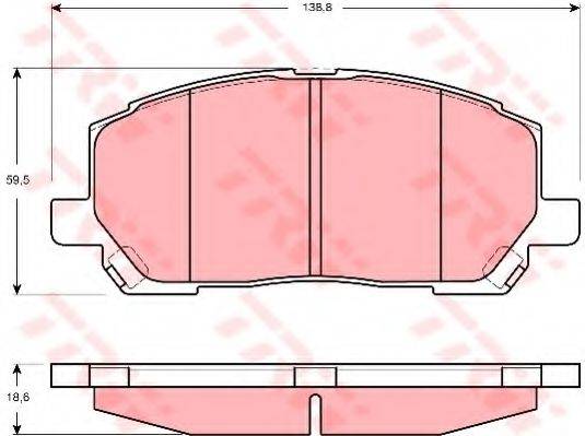 Комплект гальмівних колодок, дискове гальмо