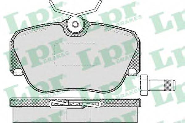 Комплект гальмівних колодок з 4 шт. дисків LPR 05P302