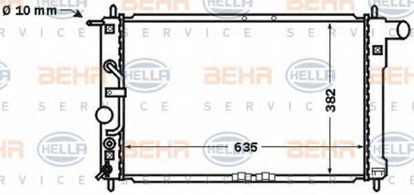 HELLA 8MK376767331 Радіатор, охолодження двигуна