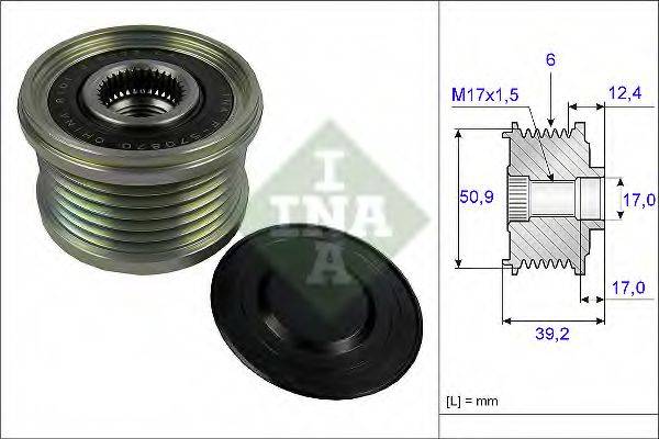 Шків генератора INA 535 0247 10