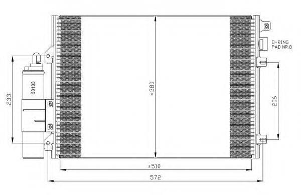 Радіатор кондиціонера NRF 35430