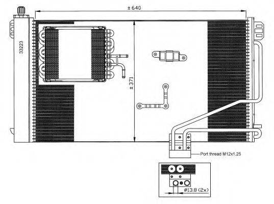 Радіатор кондиціонера NRF 35536