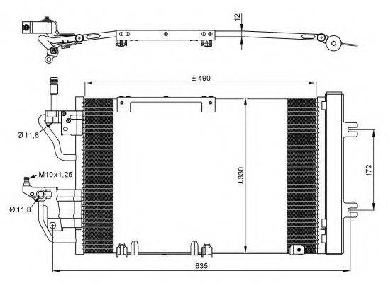 Радіатор кондиціонера NRF 35633