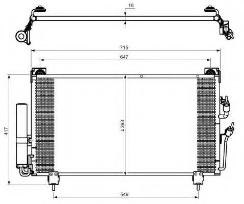 Радіатор кондиціонера NRF 35755