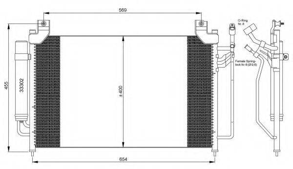 Радіатор кондиціонера NRF 35881