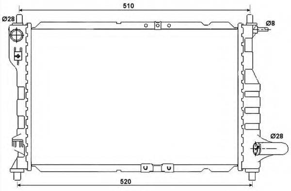 Радіатор, охолодження двигуна NRF 53068