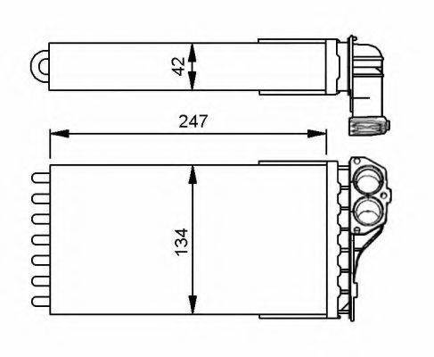 Теплообмінник, опалення салону NRF 53557