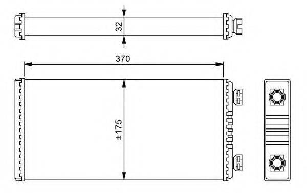 Радіатор нагрівача NRF 54257