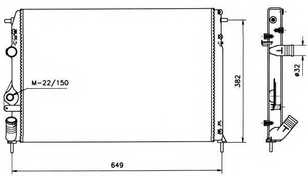 Радіатор системи охолодження NRF 58198