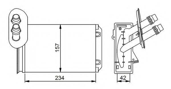 Радіатор нагрівача NRF 58223