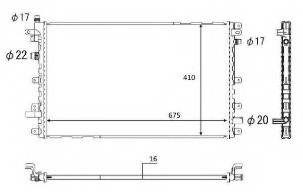 Радіатор охолодження двигуна NRF 58569