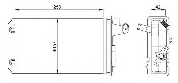 Радіатор обігріву салона NRF 58637