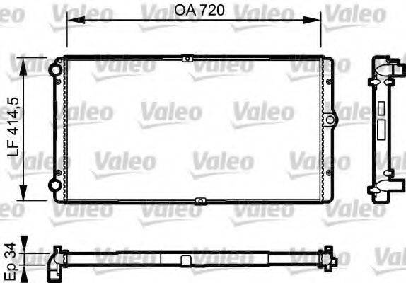 Радіатор системи охолодження VALEO 732177