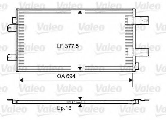 Радіатор кондиціонера VALEO 814003