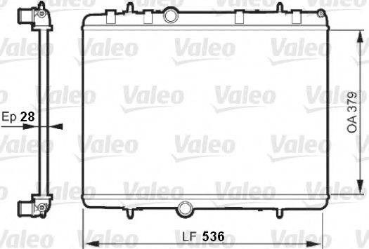 Радіатор системи охолодження VALEO 735608