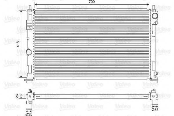 Радіатор охолоджування VALEO 701571