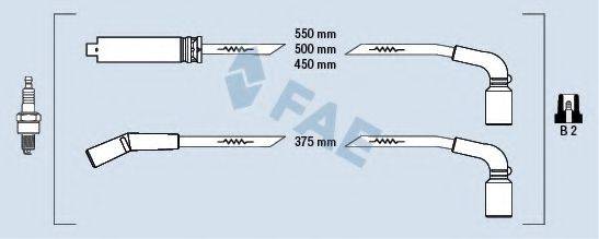 FAE 83562 Комплект дротів запалення