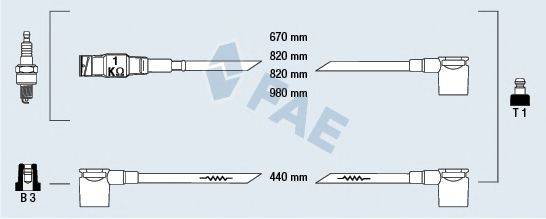 Комплект дротів запалення FAE 83990